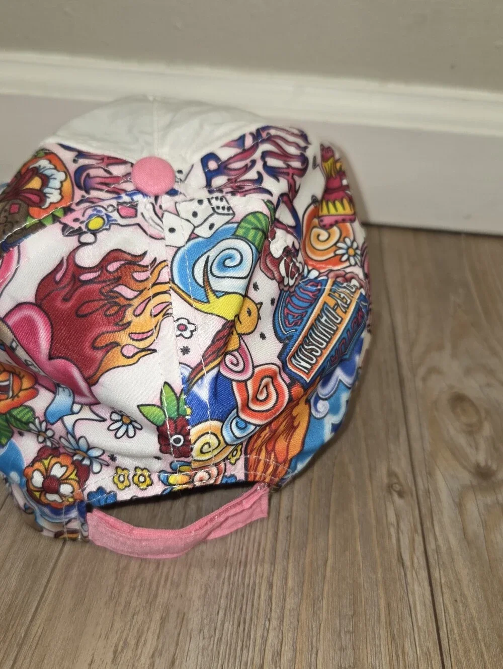 Harley-Davidson Girls Pink and White Logo Baseball Hat